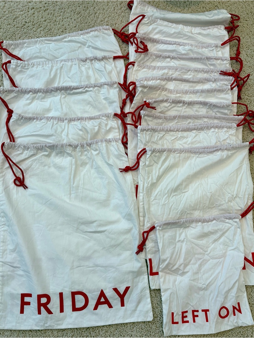 16 Left On Friday LOF garment bags